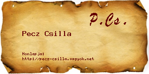 Pecz Csilla névjegykártya