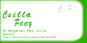 csilla pecz business card